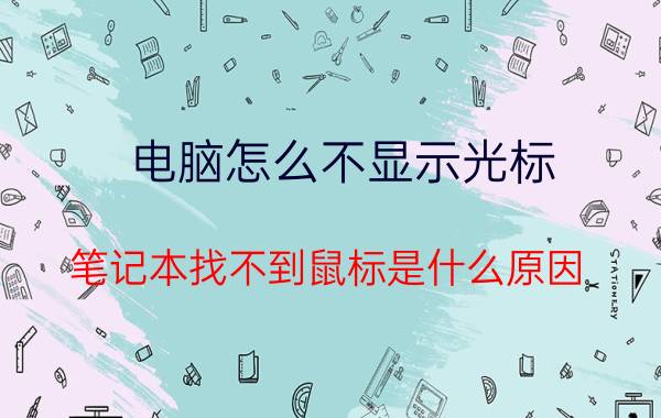 电脑怎么不显示光标 笔记本找不到鼠标是什么原因？